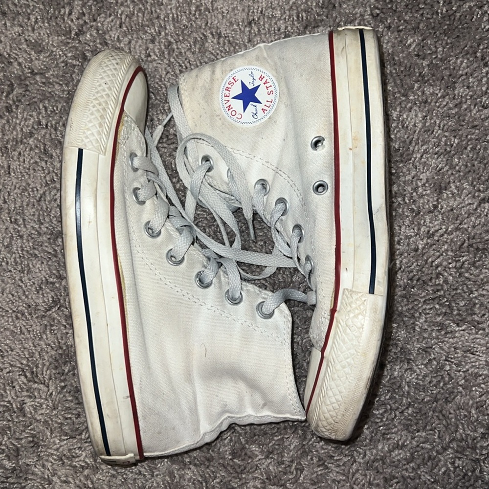 White converse high tops
